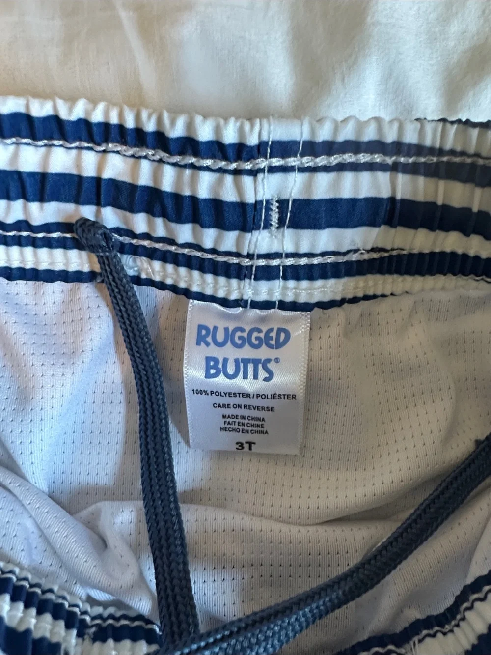 Rugged Butts Striped Gradient Boys Swim Trunks - Blue, Teal, Green